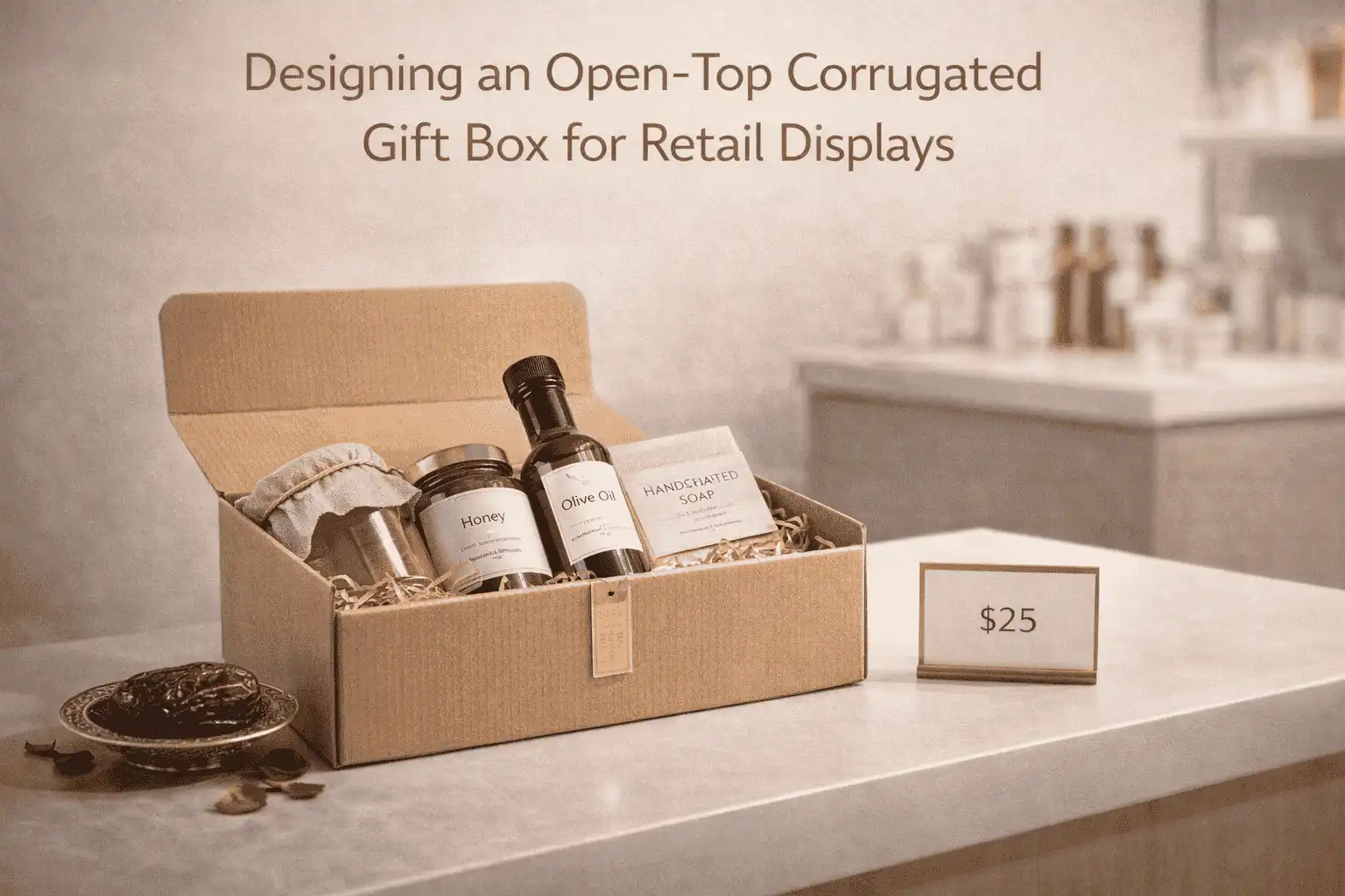 Designing an Open-Top Corrugated Gift Box for Retail Displays